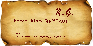 Marczikits György névjegykártya