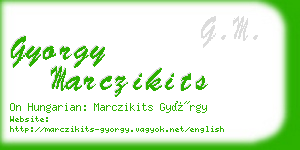 gyorgy marczikits business card